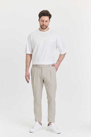 ÇİFT DÜĞME DETAYLI JOGGER FİT PANTOLON - 4