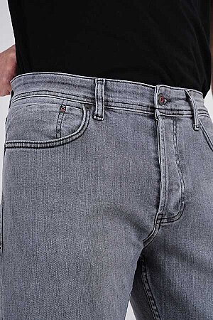 İNTEGRAL GRİ SLİM FİT KOT PANTOLON - 4