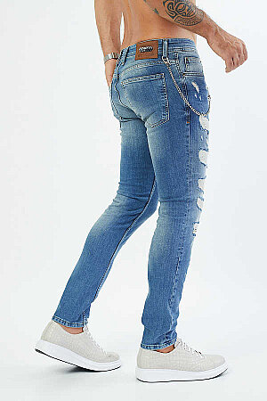 SLİM FİT KOT PALTOLON - 4
